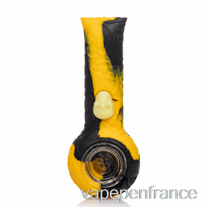 Stratus Silicone Crâne Main Pipe Sol (noir / Jaune) Stylo Vape